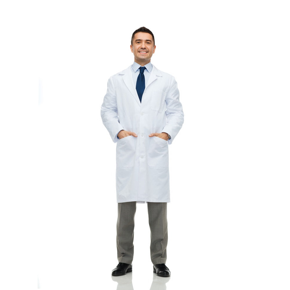 Natural Uniforms Unisex White 3 Pocket Lab Coat